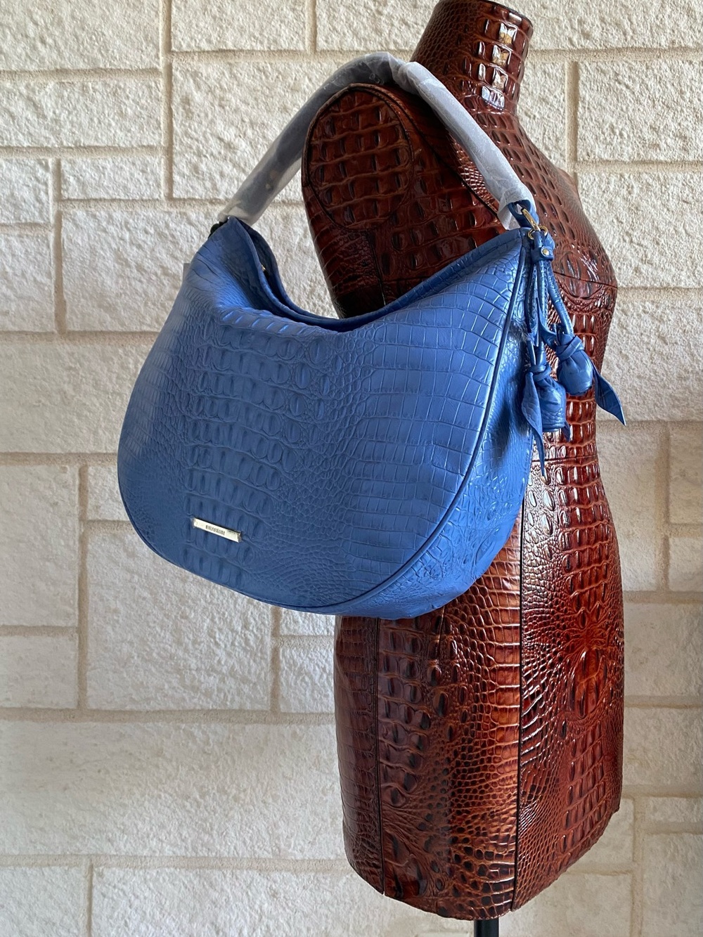🫐 Brahmin Blue Regatta Keepsake Kathleen Rose Shoulder Bag NWT - Picture 3 of 12